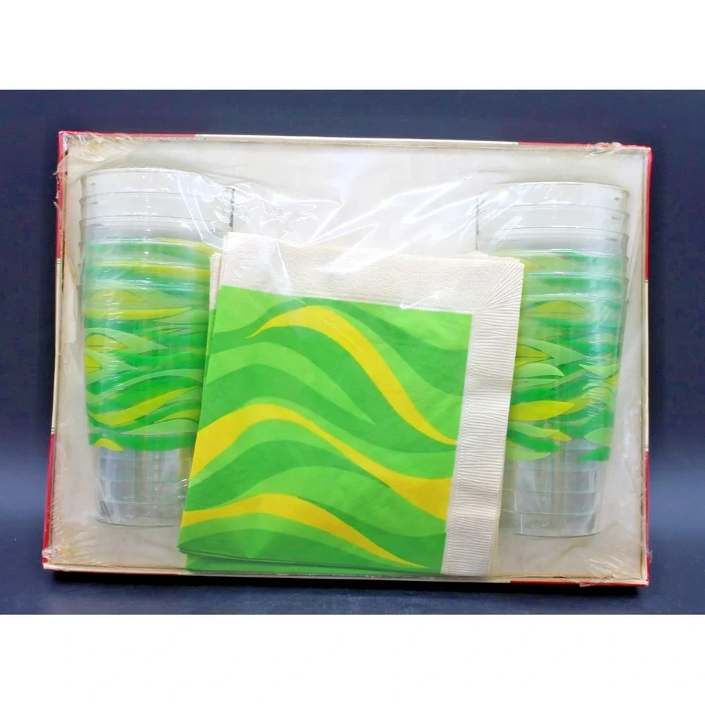 Vintage Dixie Cold Drink Cups Lot Paper Maid Party Set 9oz 16oz New & Opened